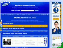 Tablet Screenshot of monteurzimmer-jena.de